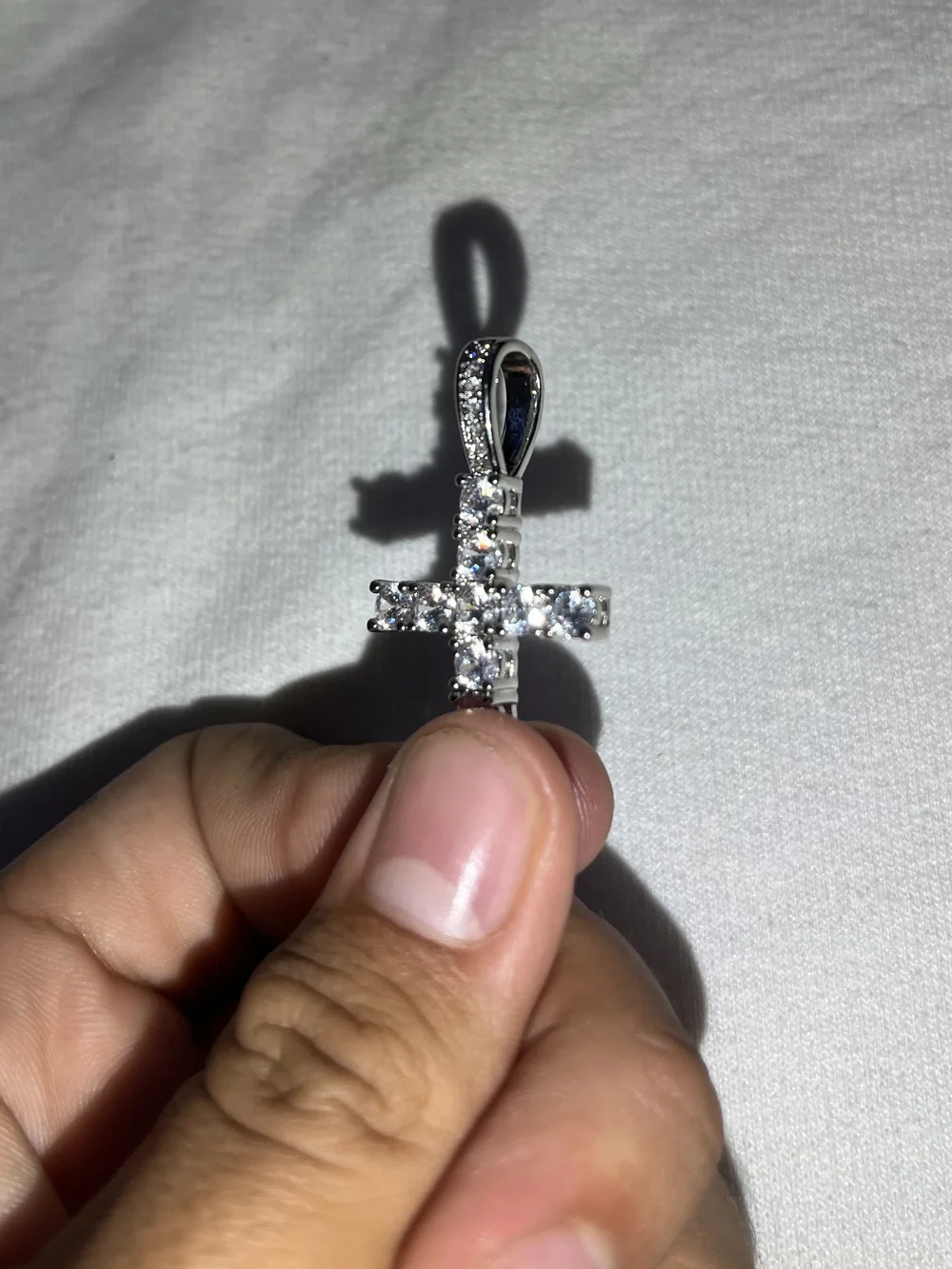 CZ Cross Pendant Chain